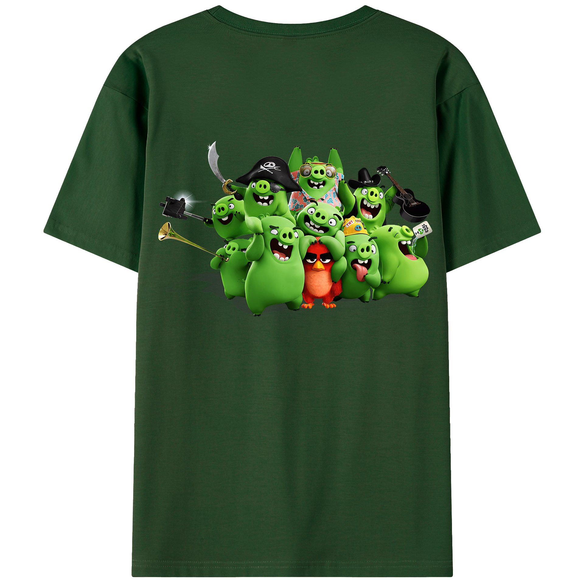 （画像用） Angry Birds アングリーバード 綿100％半袖Tシャツ（背面プリント）